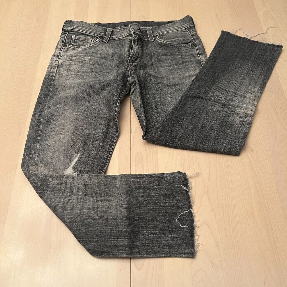 Citizens of Humanity Ava Low Rise Ripped Straight Denim Jeans Size 27
